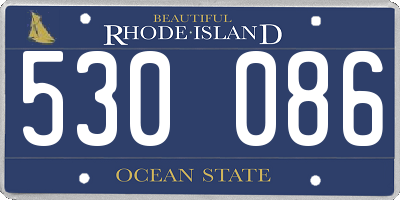 RI license plate 530086