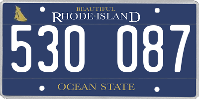 RI license plate 530087