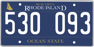 RI license plate 530093