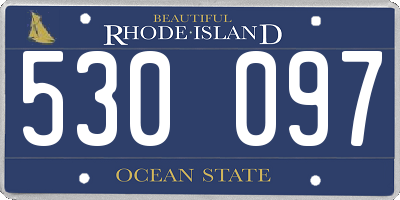 RI license plate 530097