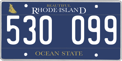 RI license plate 530099