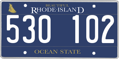 RI license plate 530102