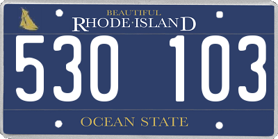 RI license plate 530103