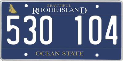 RI license plate 530104