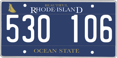 RI license plate 530106