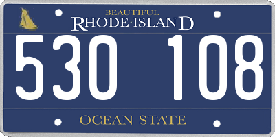 RI license plate 530108