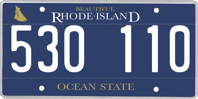 RI license plate 530110