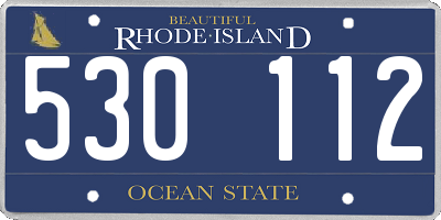 RI license plate 530112