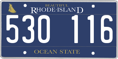 RI license plate 530116