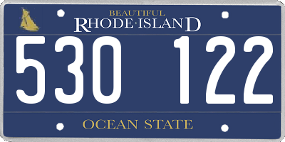 RI license plate 530122
