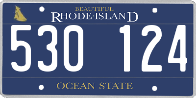 RI license plate 530124