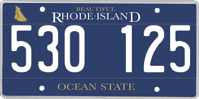 RI license plate 530125