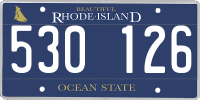 RI license plate 530126