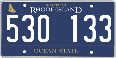 RI license plate 530133