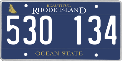 RI license plate 530134