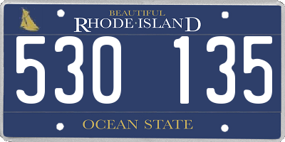 RI license plate 530135