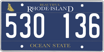 RI license plate 530136