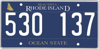RI license plate 530137