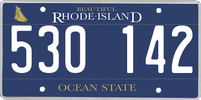 RI license plate 530142