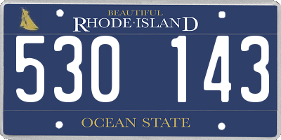 RI license plate 530143