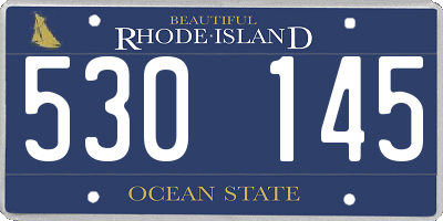 RI license plate 530145