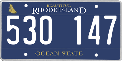 RI license plate 530147