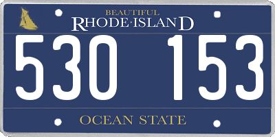 RI license plate 530153