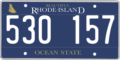 RI license plate 530157