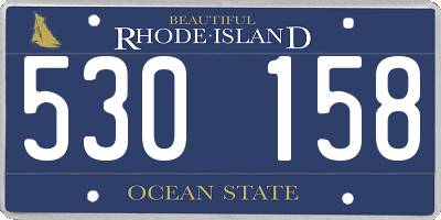 RI license plate 530158