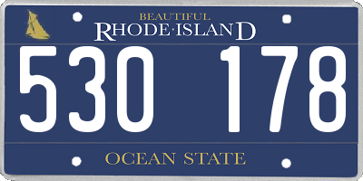 RI license plate 530178