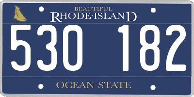 RI license plate 530182