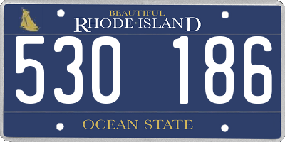 RI license plate 530186
