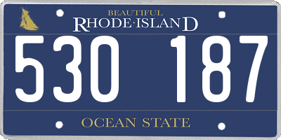 RI license plate 530187