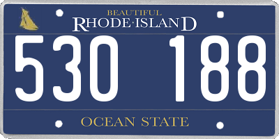 RI license plate 530188