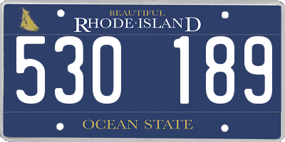 RI license plate 530189