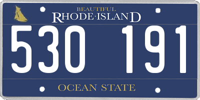 RI license plate 530191