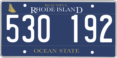 RI license plate 530192