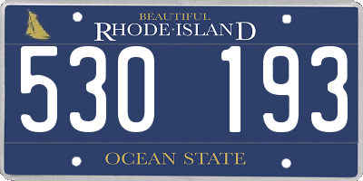 RI license plate 530193