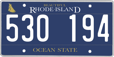 RI license plate 530194