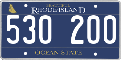 RI license plate 530200