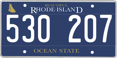 RI license plate 530207