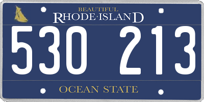 RI license plate 530213