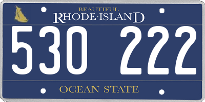 RI license plate 530222