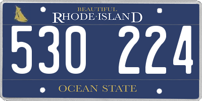 RI license plate 530224