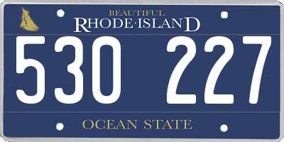 RI license plate 530227
