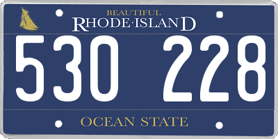 RI license plate 530228