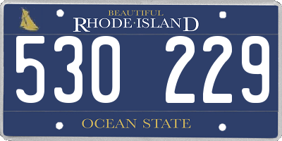 RI license plate 530229