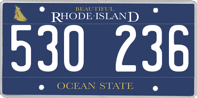 RI license plate 530236