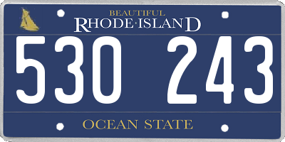 RI license plate 530243