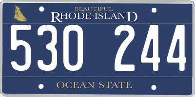 RI license plate 530244